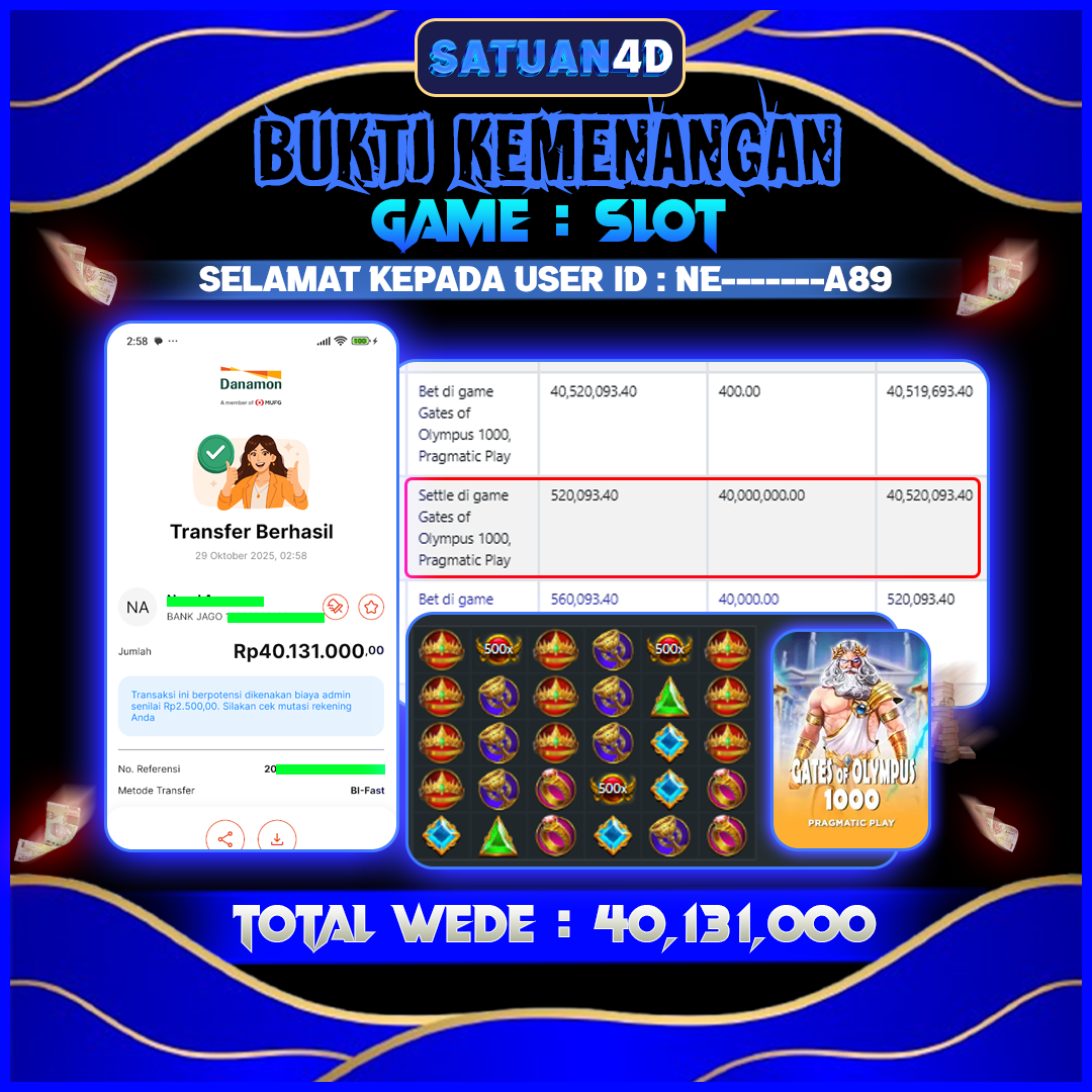 BUKTI KEMENANGAN TERBESAR TANGGAL 30 OKTOBER 2025