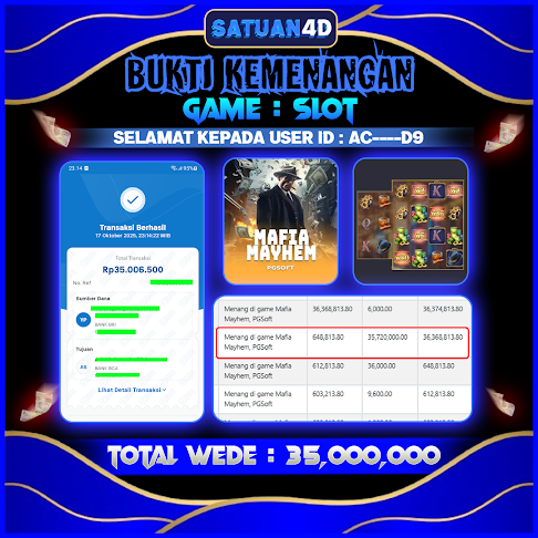 BUKTI KEMENANGAN TERBESAR TANGGAL 18 OKTOBER 2025
