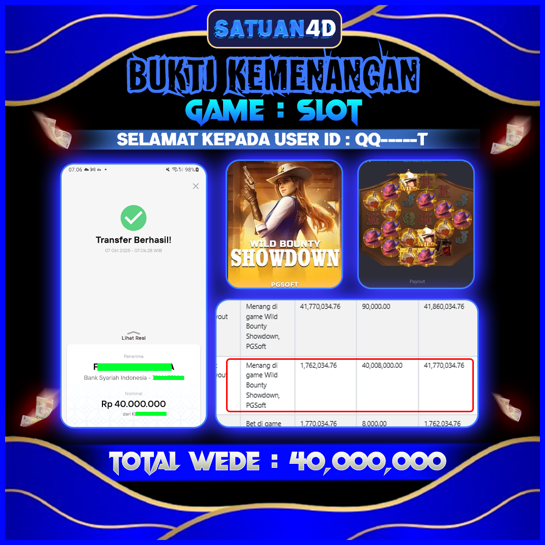 BUKTI KEMENANGAN TERBESAR TANGGAL 08 OKTOBER 2025