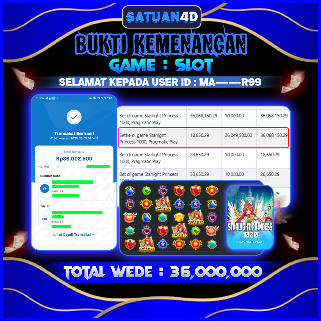 BUKTI KEMENANGAN TERBESAR TANGGAL 02 NOVEMBER  2025