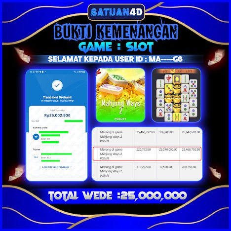 BUKTI KEMENANGAN TERBESAR TANGGAL 17 OKTOBER 2025