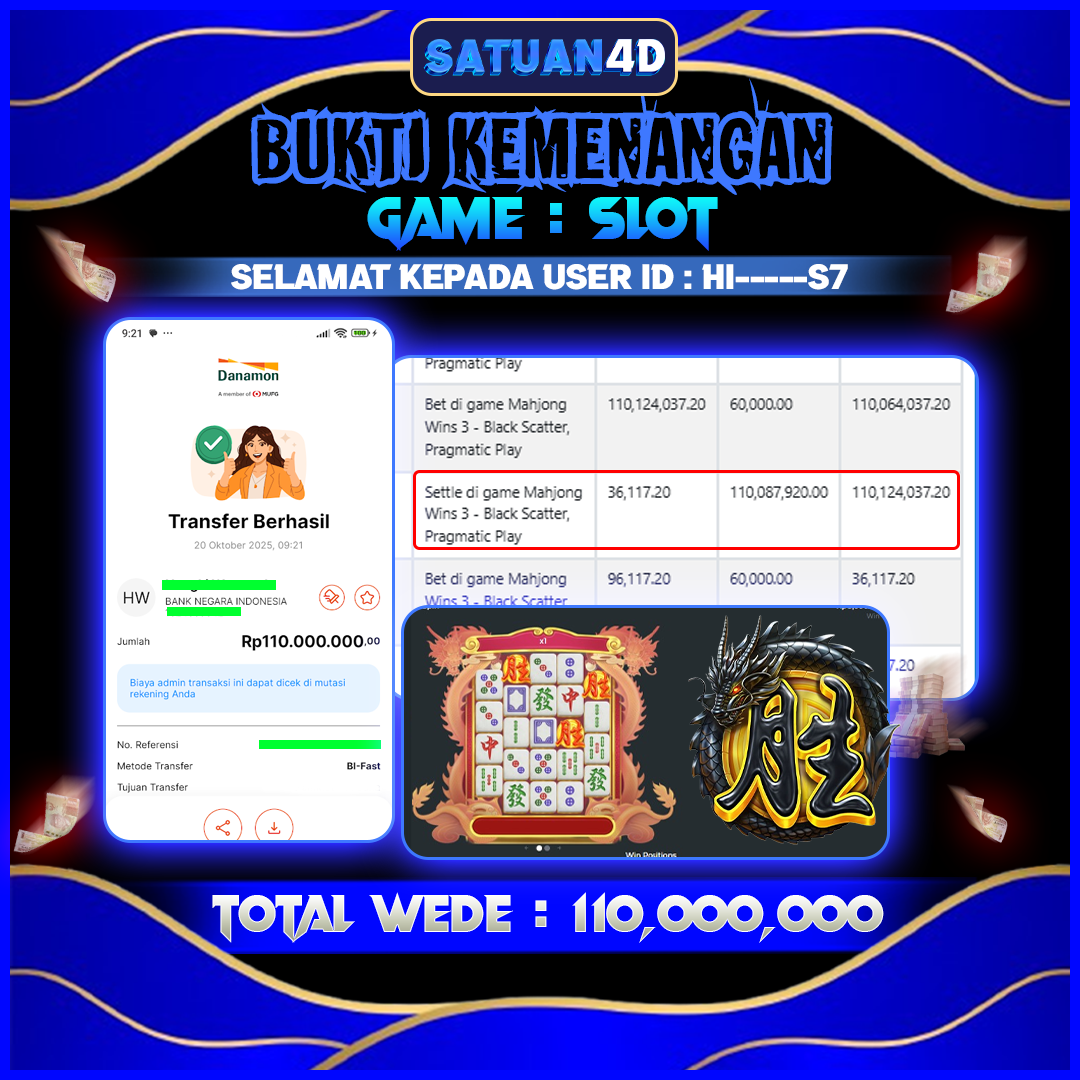 BUKTI KEMENANGAN TERBESAR TANGGAL 21 OKTOBER 2025