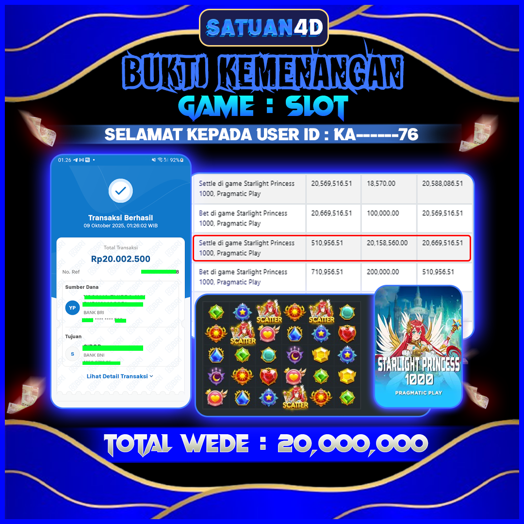 BUKTI KEMENANGAN TERBESAR TANGGAL 10 OKTOBER 2025