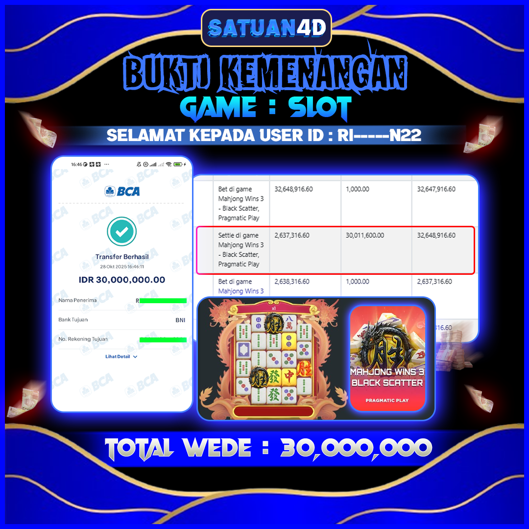 BUKTI KEMENANGAN TERBESAR TANGGAL 29 OKTOBER 2025