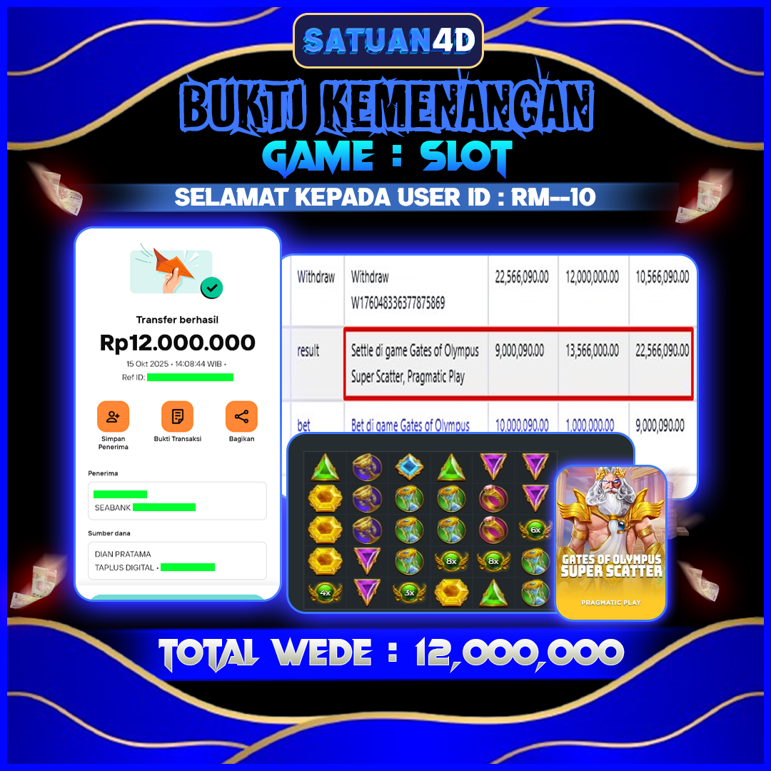BUKTI KEMENANGAN TERBESAR TANGGAL16 OKTOBER 2025