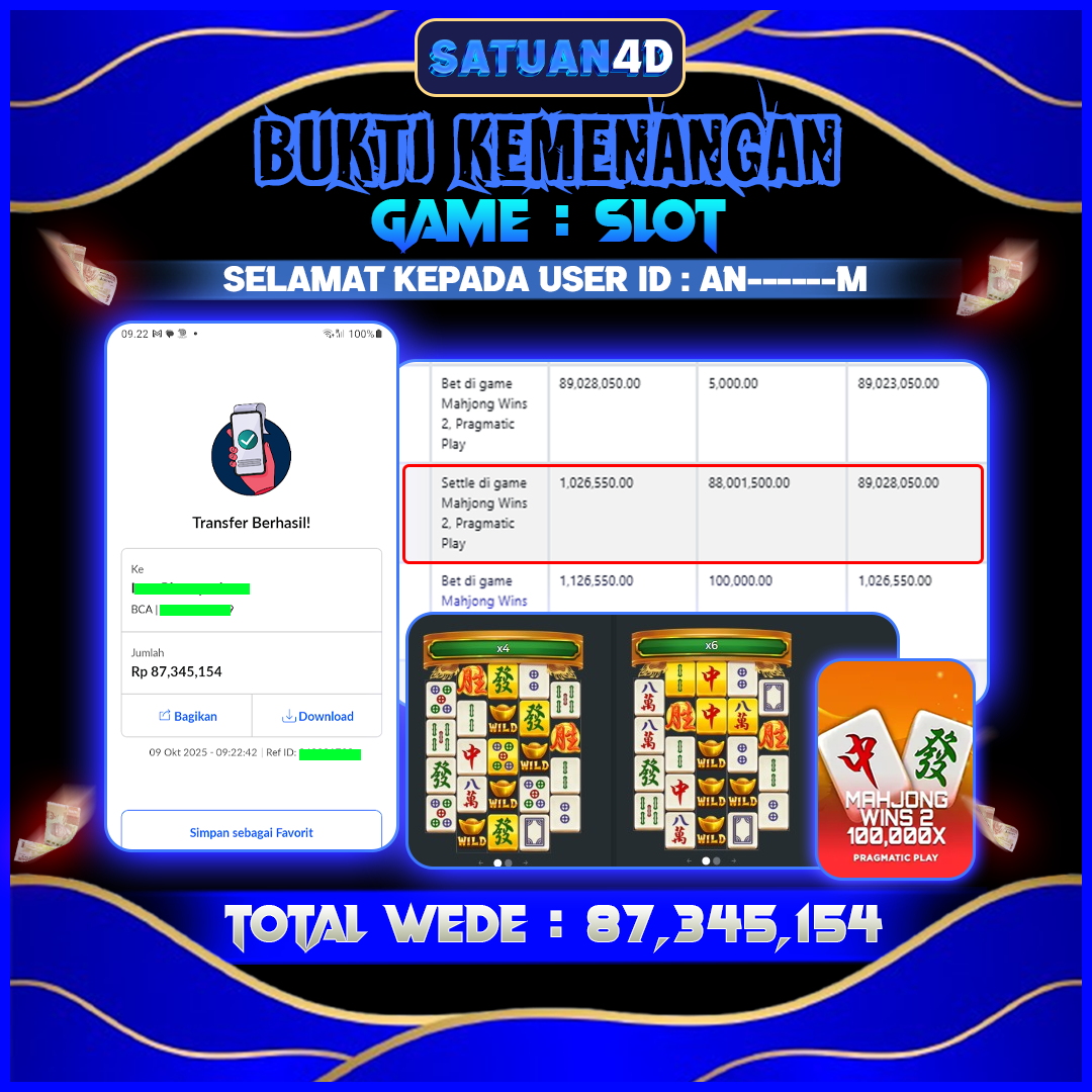 BUKTI KEMENANGAN TERBESAR TANGGAL 10 OKTOBER 2025