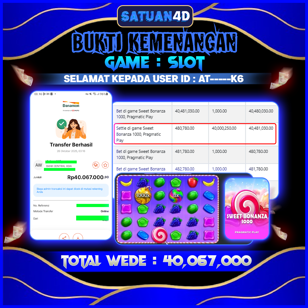 BUKTI KEMENANGAN TERBESAR TANGGAL 27 OKTOBER 2025