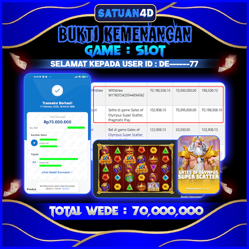 BUKTI KEMENANGAN TERBESAR TANGGAL 18 OKTOBER 2025
