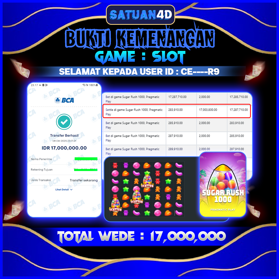 BUKTI KEMENANGAN TERBESAR TANGGAL 09 OKTOBER 2025