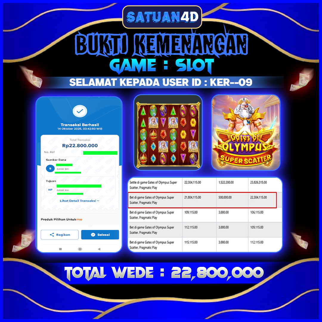 BUKTI KEMENANGAN TERBESAR TANGGAL 15 OKTOBER 2025